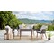 Alaterre Furniture Athens All-Weather Wicker Outdoor 26"H Cocktail Table with Glass Top AWWB04BB - alternate 3